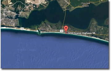 Cabana Club condos in Destin FL | Location map